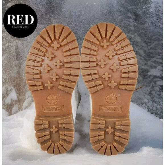 Timberland Premium 6" Light Grey Waterproof Ankle Boots Shoes - Women's Size 7 - Picture 8 of 16